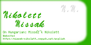 nikolett missak business card